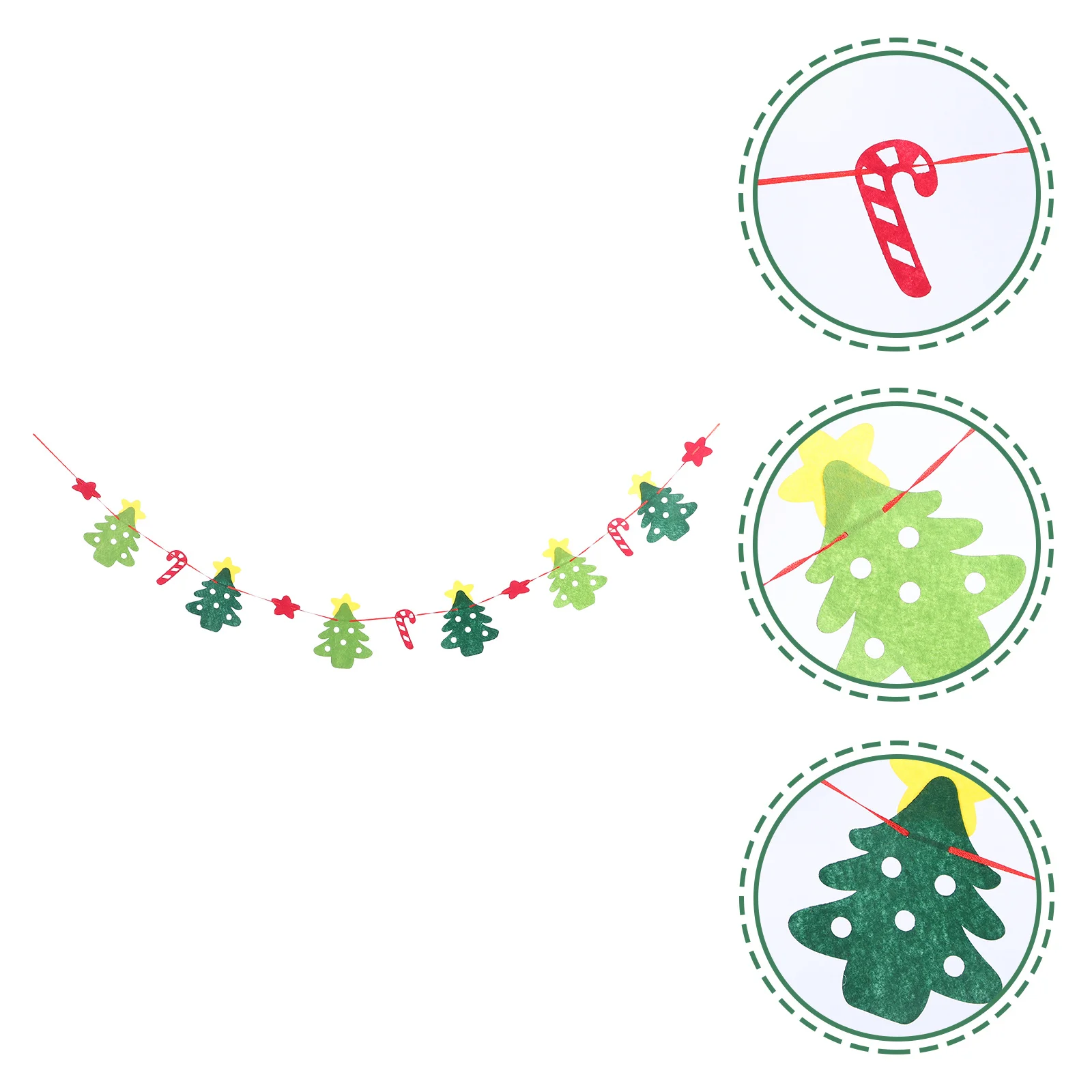 

Alipis 1 Set Christmas Pennant Xmas Banner Holiday Party Decor Hanging Garland Fireplace Santa Pendant Non Woven Fabric