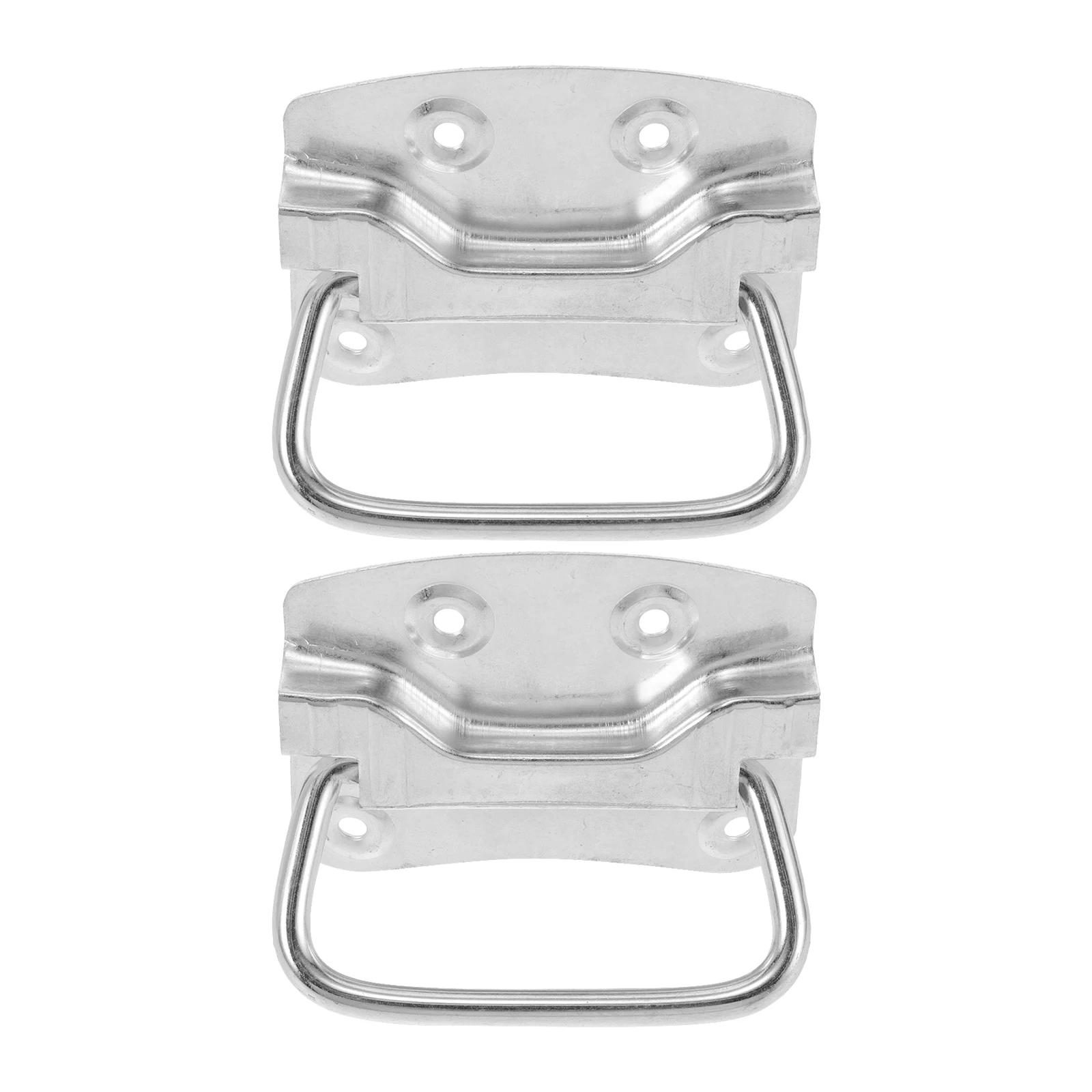

2pcs Arc-Shaped Box Handle Heavy Duty Metal Pull For Tool Chest Cabinet Drawer Steel Folding Lift Iron Ring Grip Storage Case