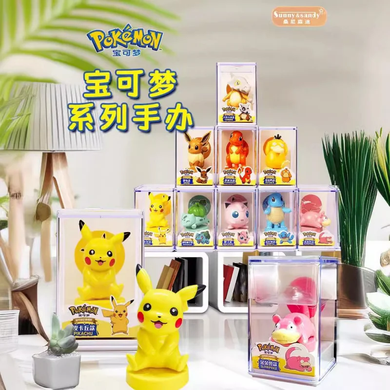 Ensemble de figurines Pokémon Jouets Pikachu Ensemble complet Poupée officielle Boîte aveugle Écureuil Pokémon