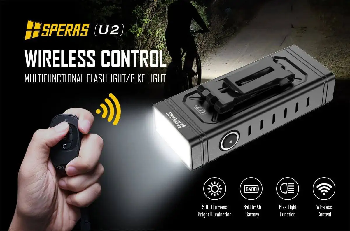 Speras U2 5000lm USB-C Rechargeable Multifunctional Flashlight