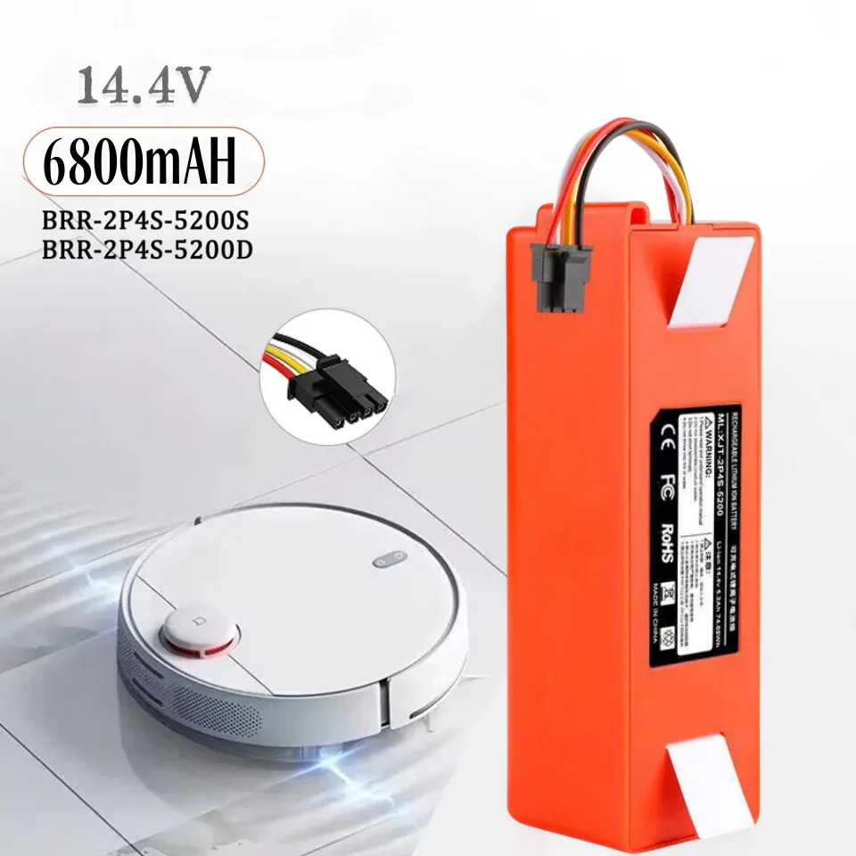 Battery BRR-2P4S-5200S / BRR-2P4S-5200D for Xiaomi Robot Vacuum Cleaner, Roborock S5, S50, S6, S7, SDJQR01RR