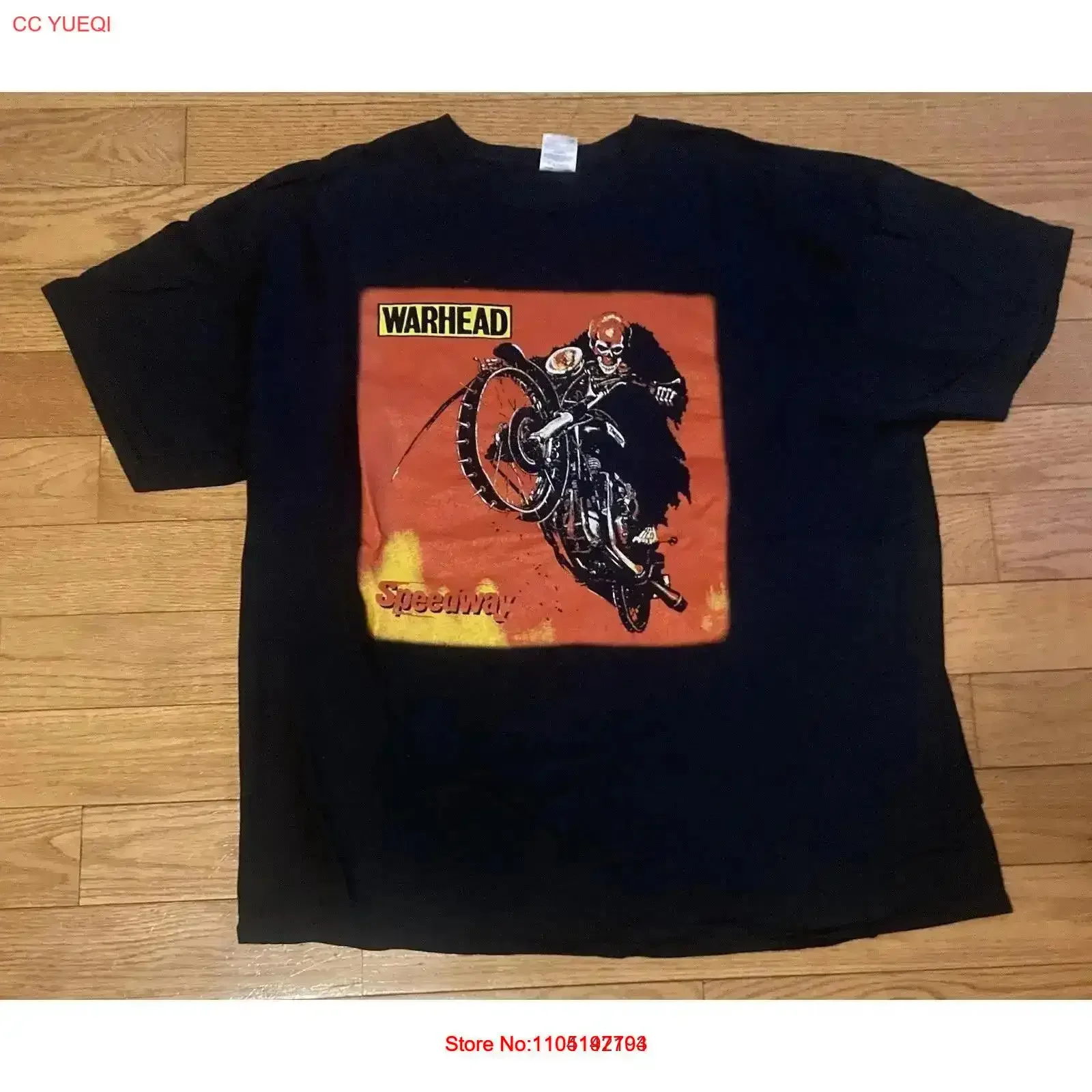 

Футболка Warhead Speedway, размер 2XL, хэви-метал, Хэллоуин, бег, дикий винтажный стираный топ для повседневной носки, модный винтажный топ