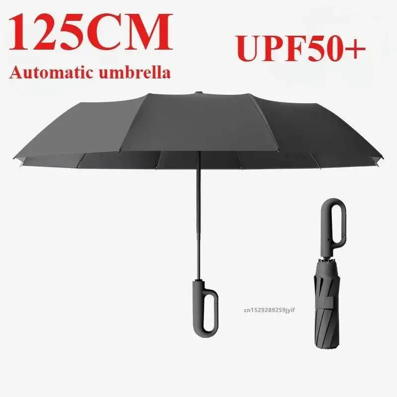 

Ring Buckle Design Automatic For Men Folding 125CM Extra Large Strong WOMEN's Sunshade UV Protection Umbrella