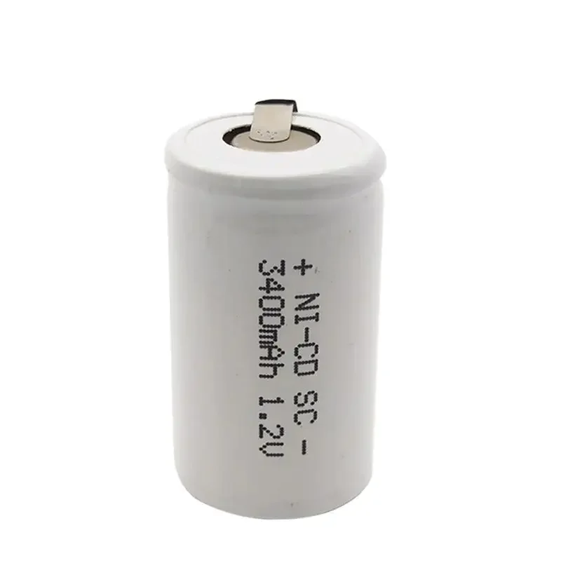 15Pcs SC 1.2V 3400mAh Ni-CD Rechargeable Battery 22*42 Sub C Batteries with An Extension Cord Processed Into Tools Pack