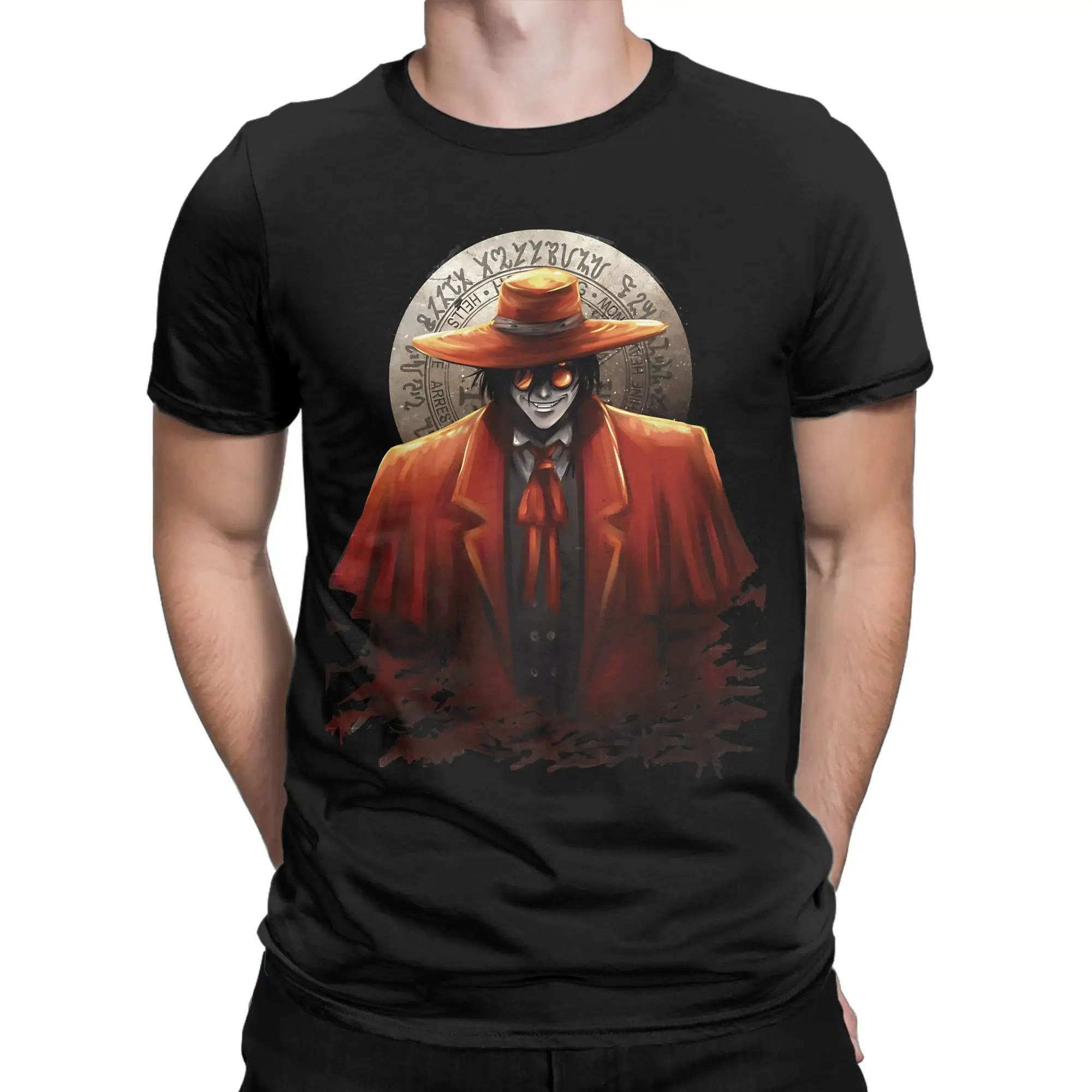 Vampire Hunt  Funny Graphic 100% Cotton T-Shirt Hellsing Tops Tees For Men