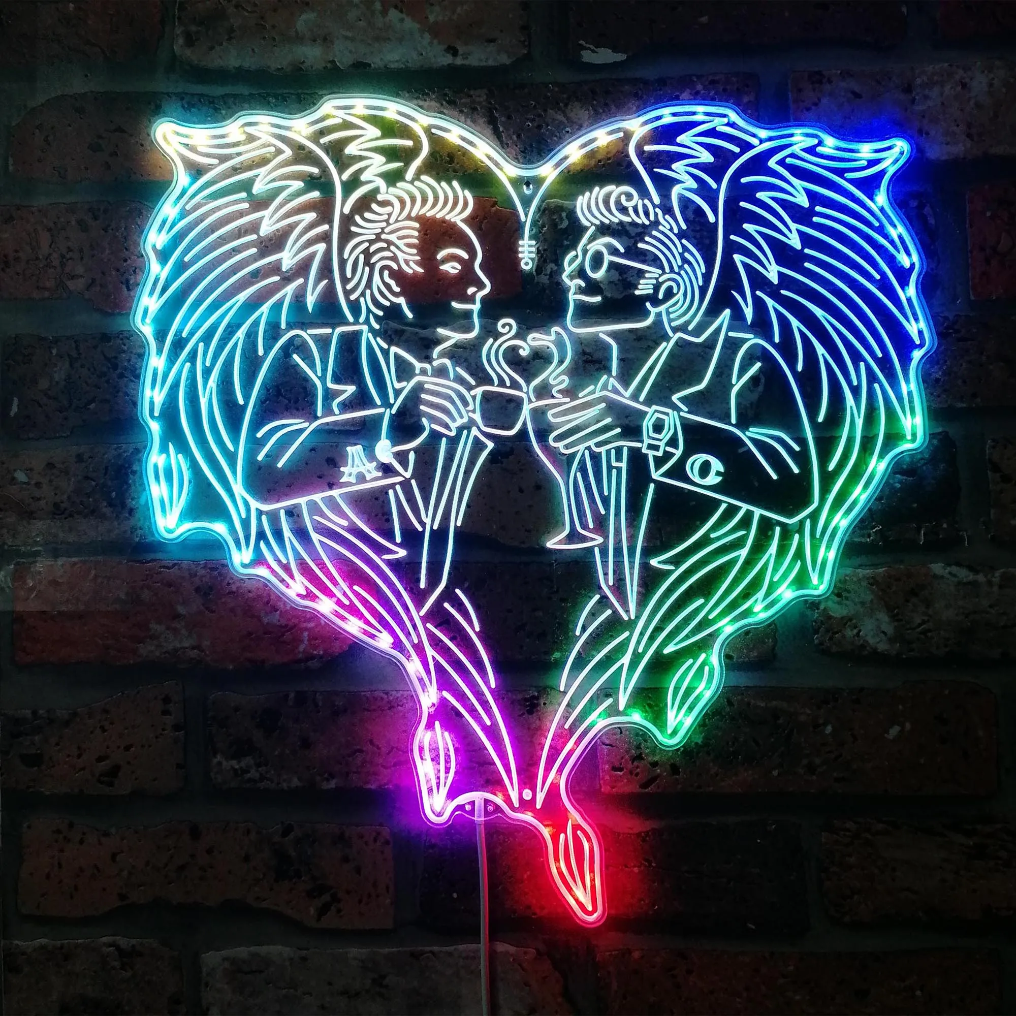 

Good Omens Neon LED Sign, Gamer Night Light LED Sign, Game Room Neon Sign