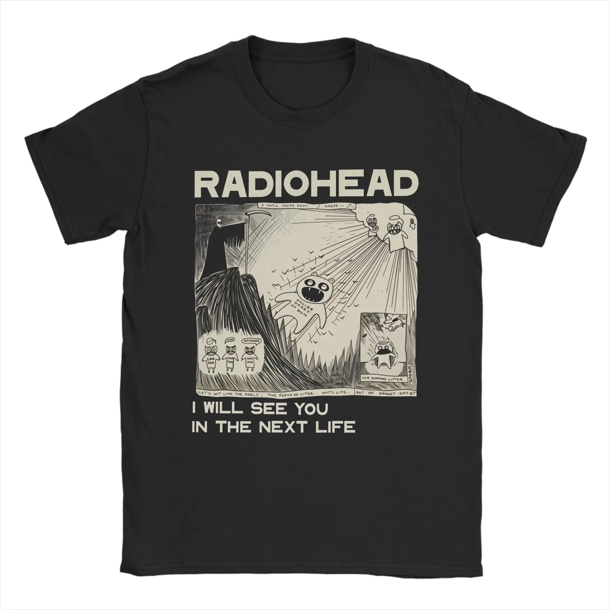 Camiseta para hombre Radiohead Rock Band, impresionantes camisetas de algodón puro, camiseta de manga corta, camisetas con cuello redondo, recién llegadas