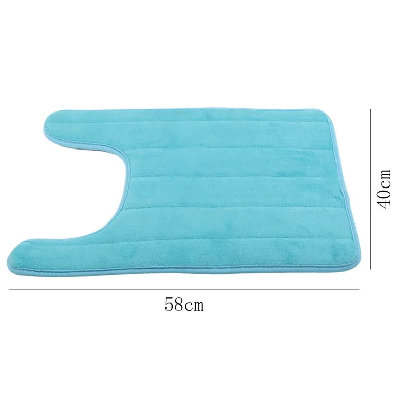 Simple Bathroom Mat Set U Shape Bathroom Carpet Toilet Rugs Non-Slip WC Mat High Water Absorbent Bath Rugs Tapete Banheiro