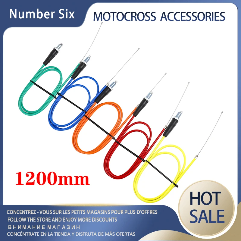 Universal 1200mm Straight Head Motorcycle Gas Throttle Cable For Honda Yamaha Kawasaki Suzuki ATV Dirt Pit Bike MX Motocross