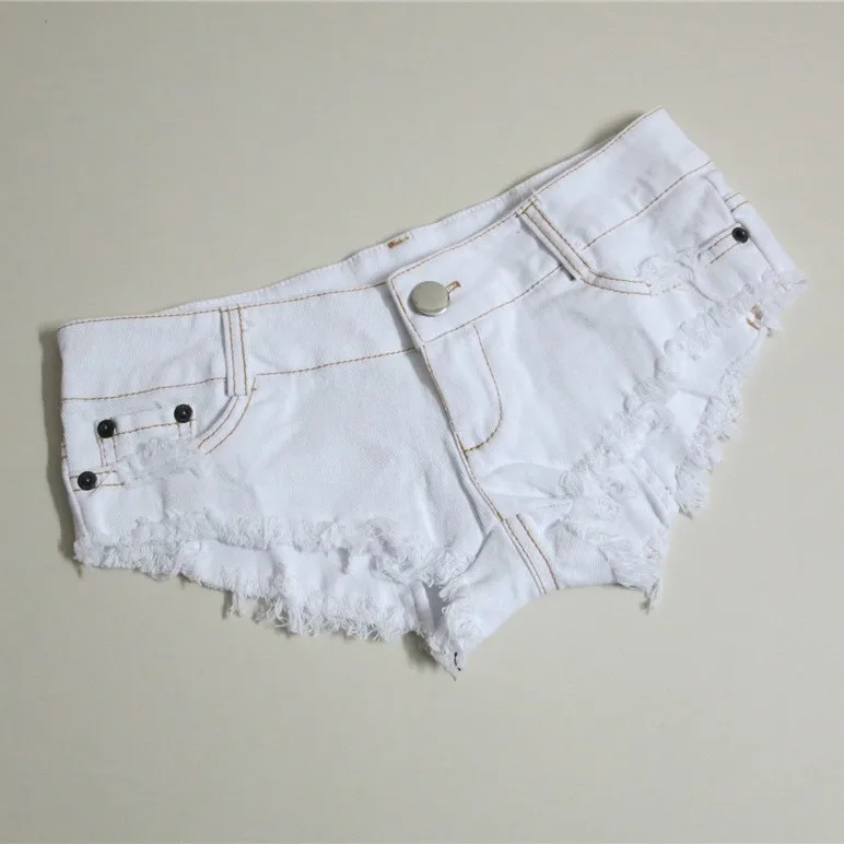 Women Y2K Mini Shorts Casual Cotton Distressed Denim Shorts Low Waist Frayed Hem Button Fly Jean Shorts Washed Summer Light