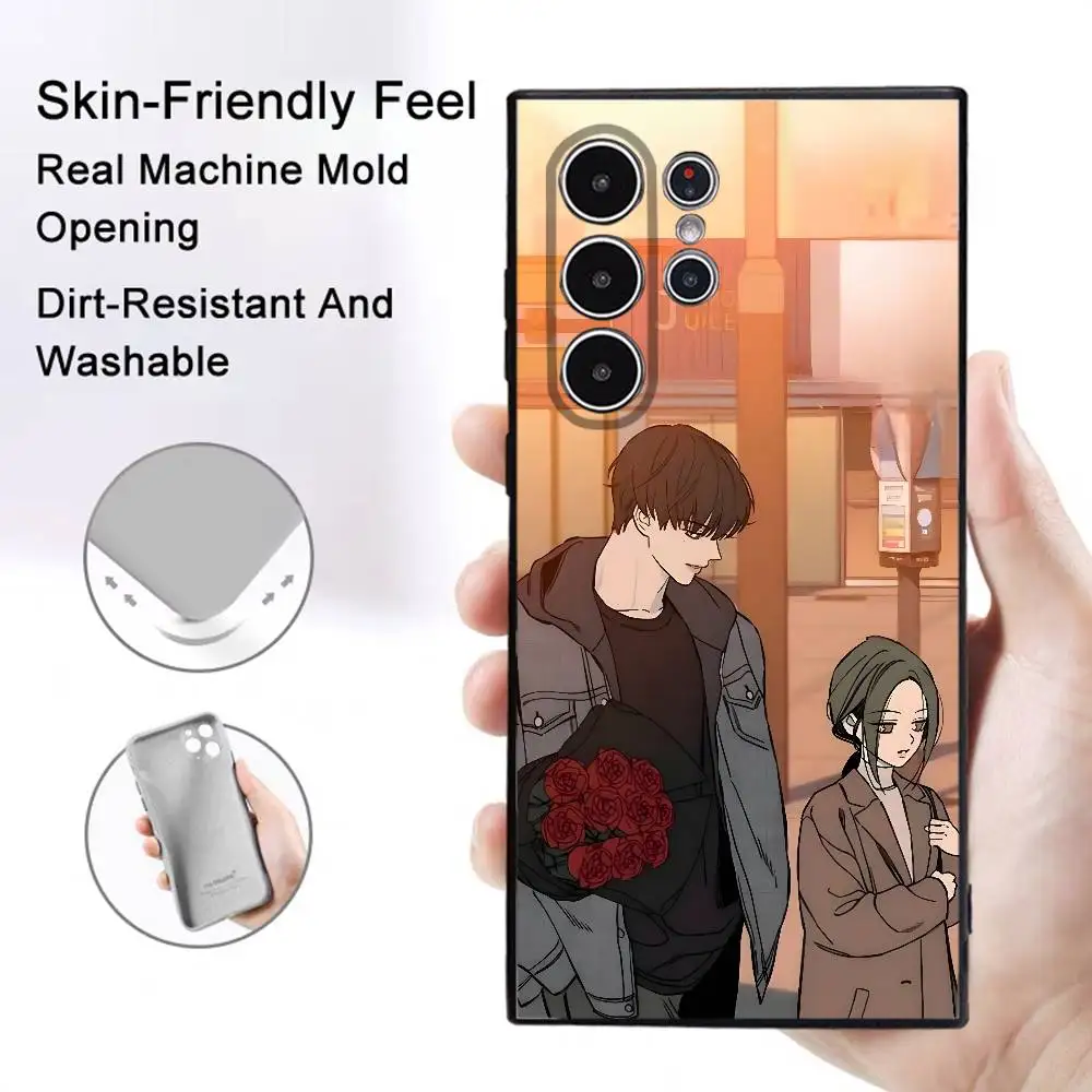 

Anime T-tears On A Withered Flower Phone Case For Samsung Galaxy S25 S24 S22 S23 Ultra S21 S20 Plus Frosted Full Cover Soft Case