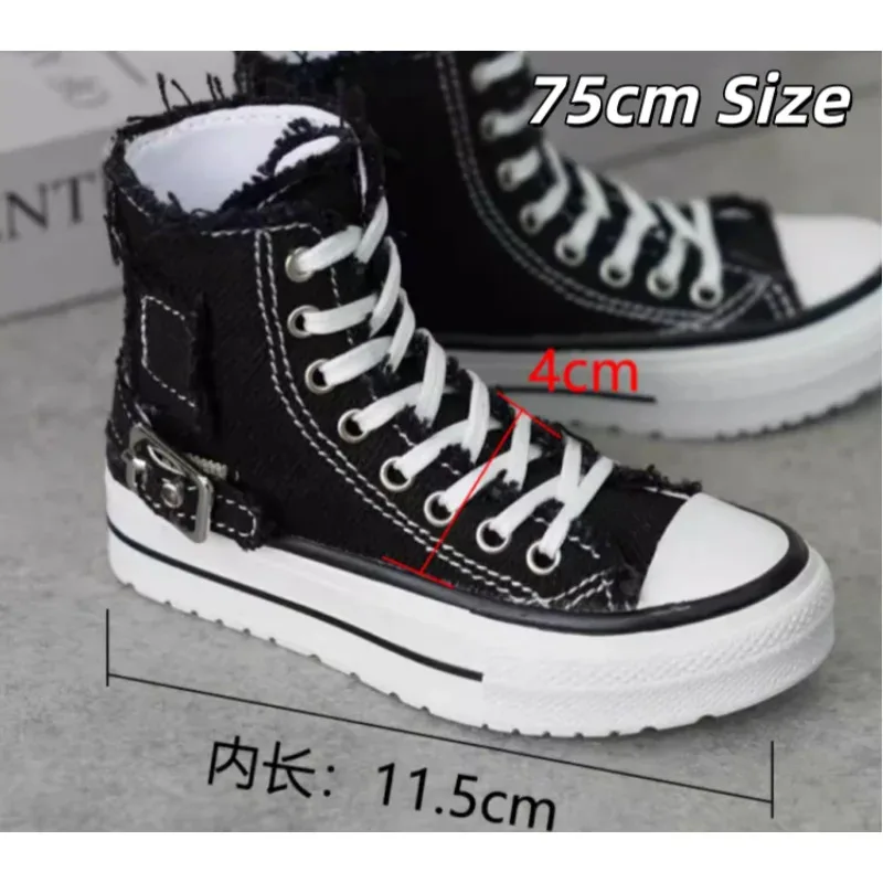 Scarpe per Bambole BJD, Scarpe Casual Alte in Tela per Bambole da 75 cm, Accessori per Bambole, Regalo Fai-da-Te