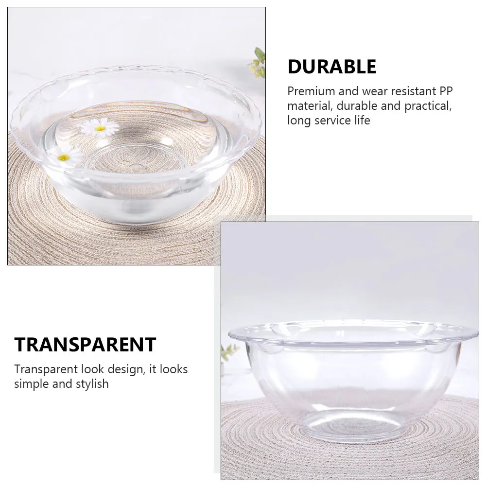 

Durable PP Transparent Dorm Cleaning Basin Design for Home Dorm Salon Basin Salon Easy Clean Practical Bath Tools