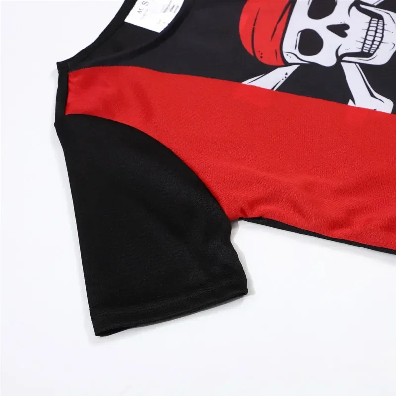 Jungen Piratenkostüm-Set Kurzarm-Oberteil Lange Gestreifte Hose Halloween Trick-Or-Treat Geburtstags-Party-Outfit – Detail 8