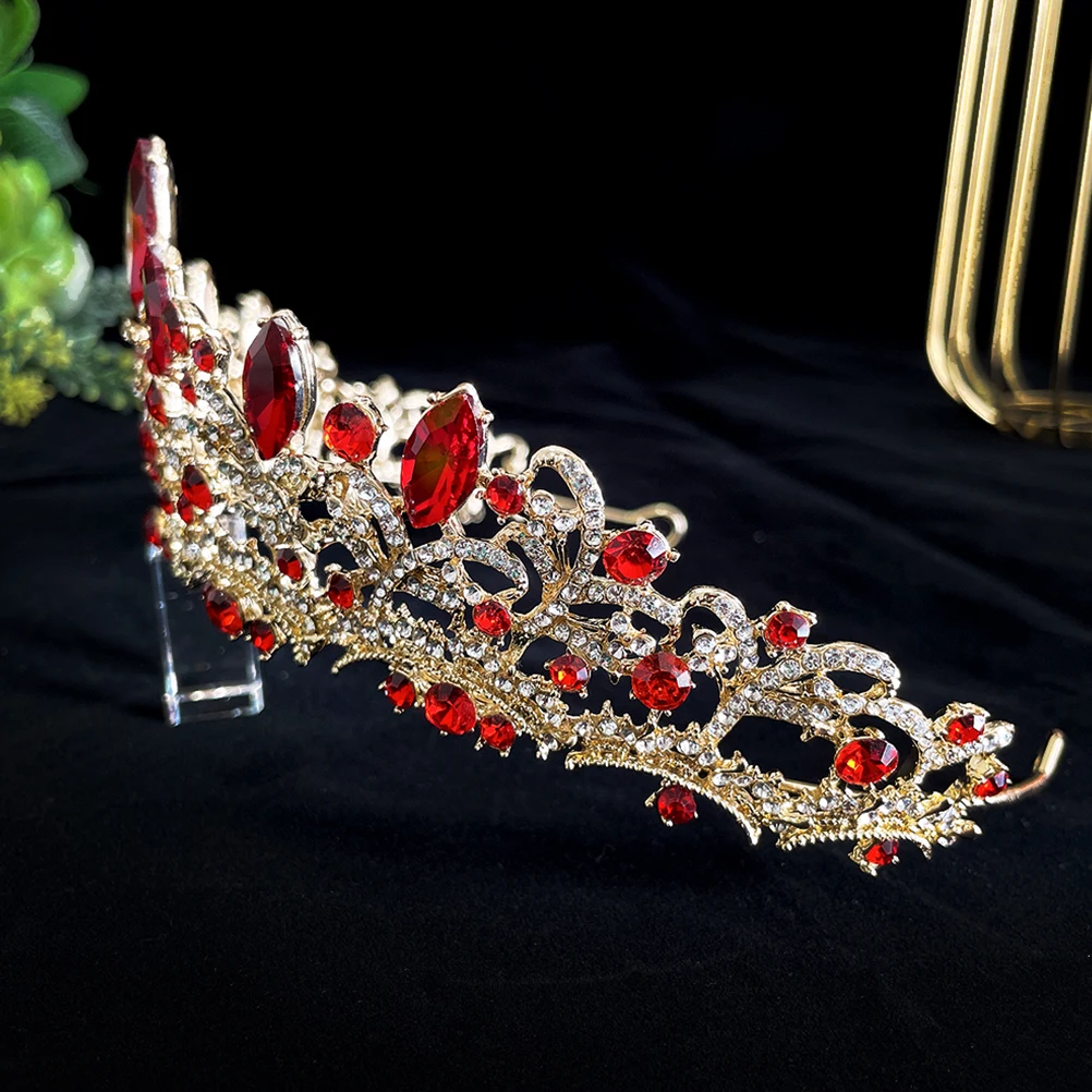

Rhinestone Crown Hair Accessory Wedding Headdress Tiaras Bridal Headpieces Girls Bride Accessories Elegant Shimmer