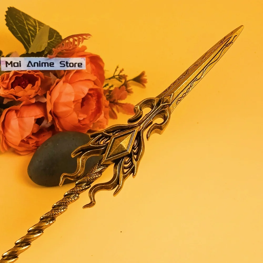11.6 polegada soul land katana lança anime cosplay prop espada de metal tamanho real japonês katana sabre samurai original brinquedo afiado presente