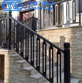 Custom Wrought Iron Railings Durable Steel Aluminum Fences for Park School Terraces Garden Walls-Balustrades & Handrails
