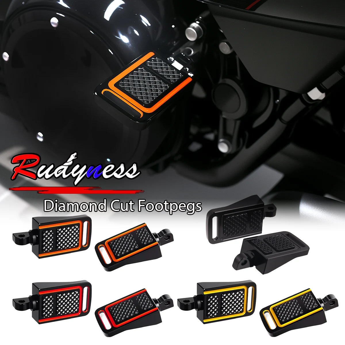 

Подножки для мотоцикла с алмазной огранкой, подножки для Harley Touring Dyna Sportster Road Glide FLTRXSE FLHXSE, модель