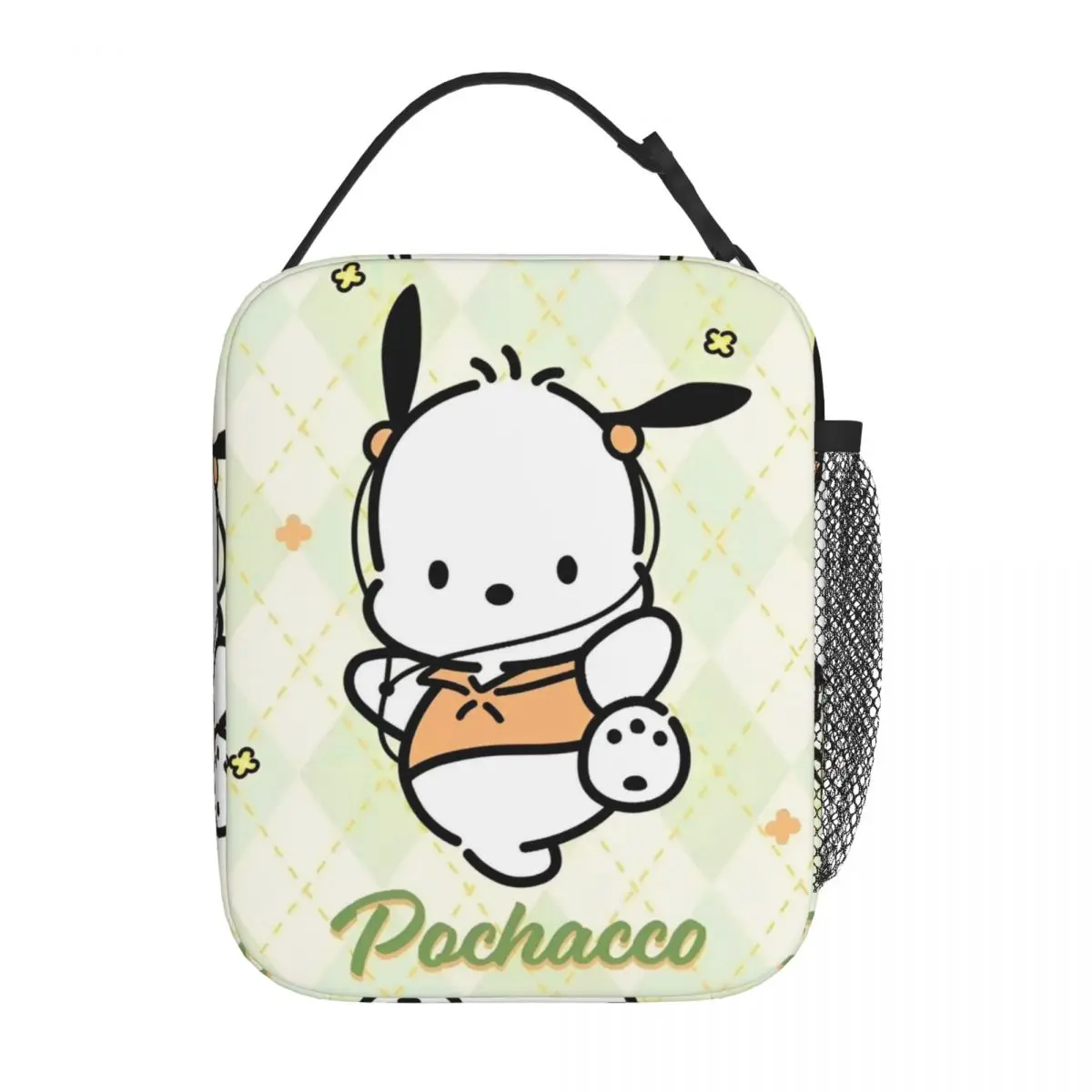 Pochacco-屋内および屋外用のランチバッグ,大容量,温水および冷水スポーツバッグ