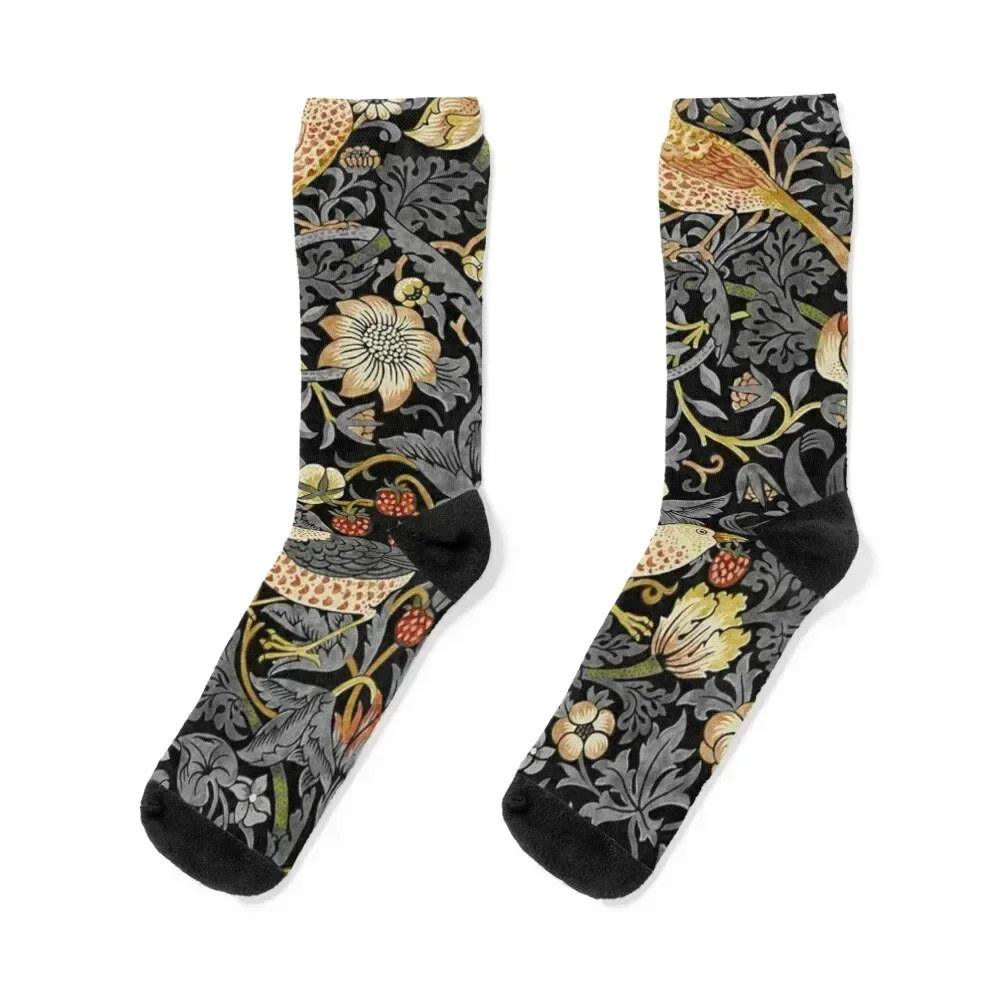 William Morris strawberry thief Socks Heating sock halloween men cotton high quality japanese fashion Men's Socks Luxury Women's