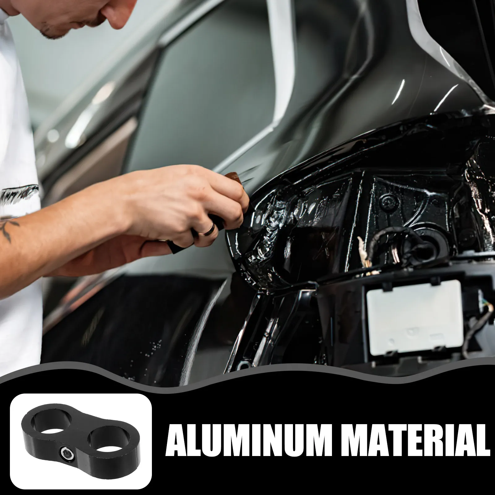 

2 шт. 20-мм алюминиевые зажимы для масляных шлангов с двумя отверстиями, крепежные зажимы для топливных магистралей, разделительные зажимы для тормозных шлангов, защитные зажимы