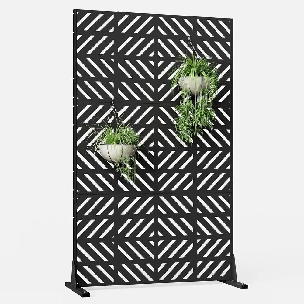 6ft Tall Outdoor Decorative Privacy Screens, 72in H x 44in W, Ideal for Balcony or Indoor Room Dividers