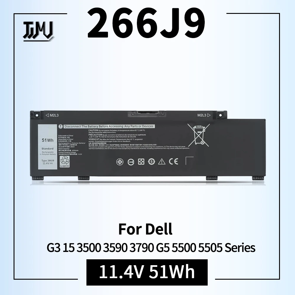 Bateria para Dell Bateria para Dell g3 15 3500 3590 3790 g5 15 5500 se 5505 P89f Inspiron 5490 Ins 15pr1545w 1548br 1645w 1742br 1742w 266j9