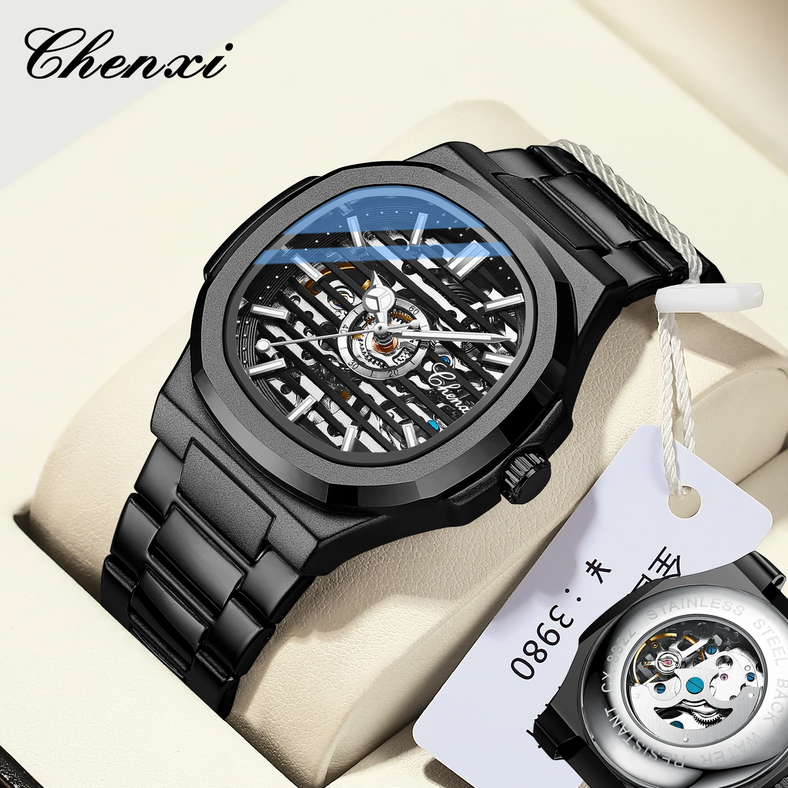 CHENXI 8822 Fashion New Automatic High-end Brand Men\'s Waterproof Luminous Mechanical Wrist Mechanic Watch