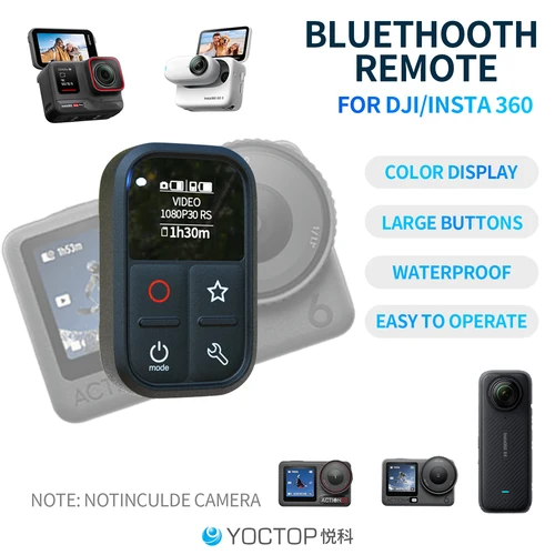 Imagen 1 del producto YOCTOP es adecuado para cámara deportiva DJI, control remoto Bluetooth compatible con accesorios de controlador Action6/5 Pro/4 Osmo360