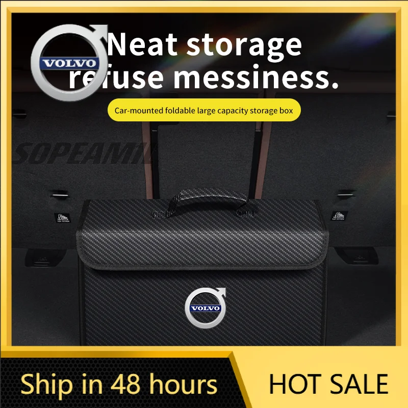 

For Volvo XC90 XC70 XC60 XC40 S90 S80 S60 S40 V90 V70 V60 V50 V40 C70 C40 C30 Car Trunk Storage Box Foldable Stowing Tidying Bag
