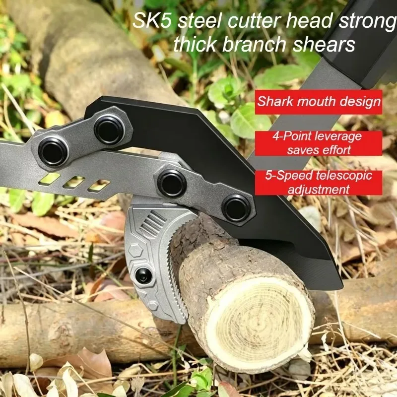 

Telescopic Pruning Shears Alloy Steel Hedge Shears Wear Resistant Rust Proof Coarse Branch Scissors Household Gardening Tools