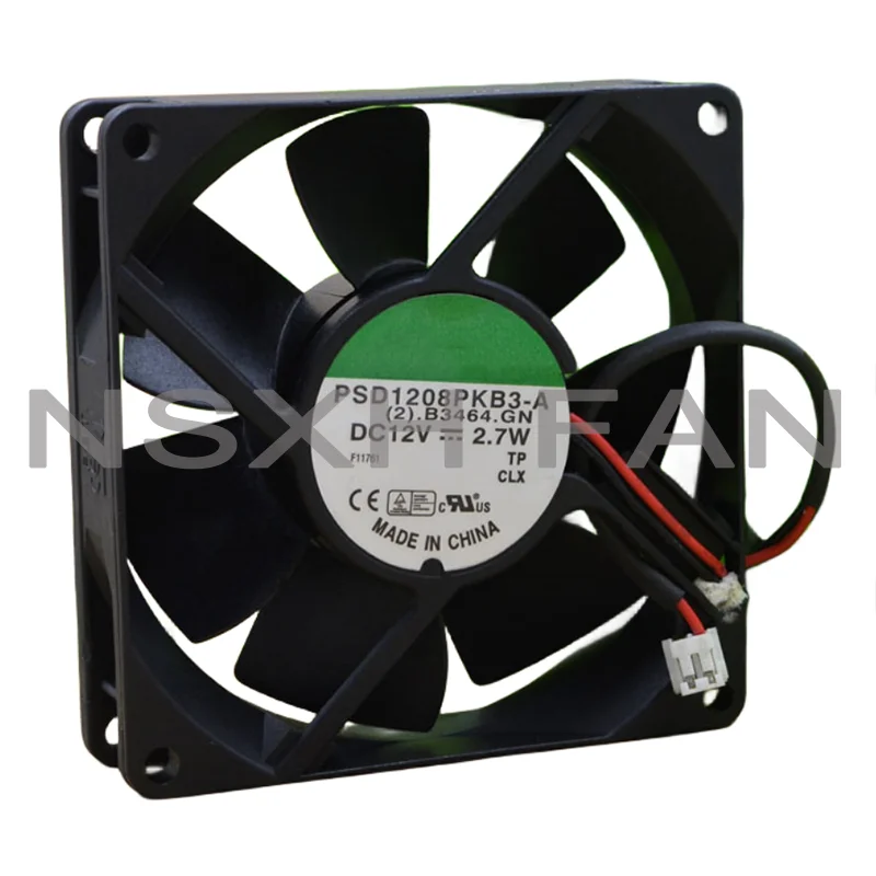 Ventilador de refrigeração para servidor Case, 8025, 12V, 2.7W, PSD1208PKB3-A BALL