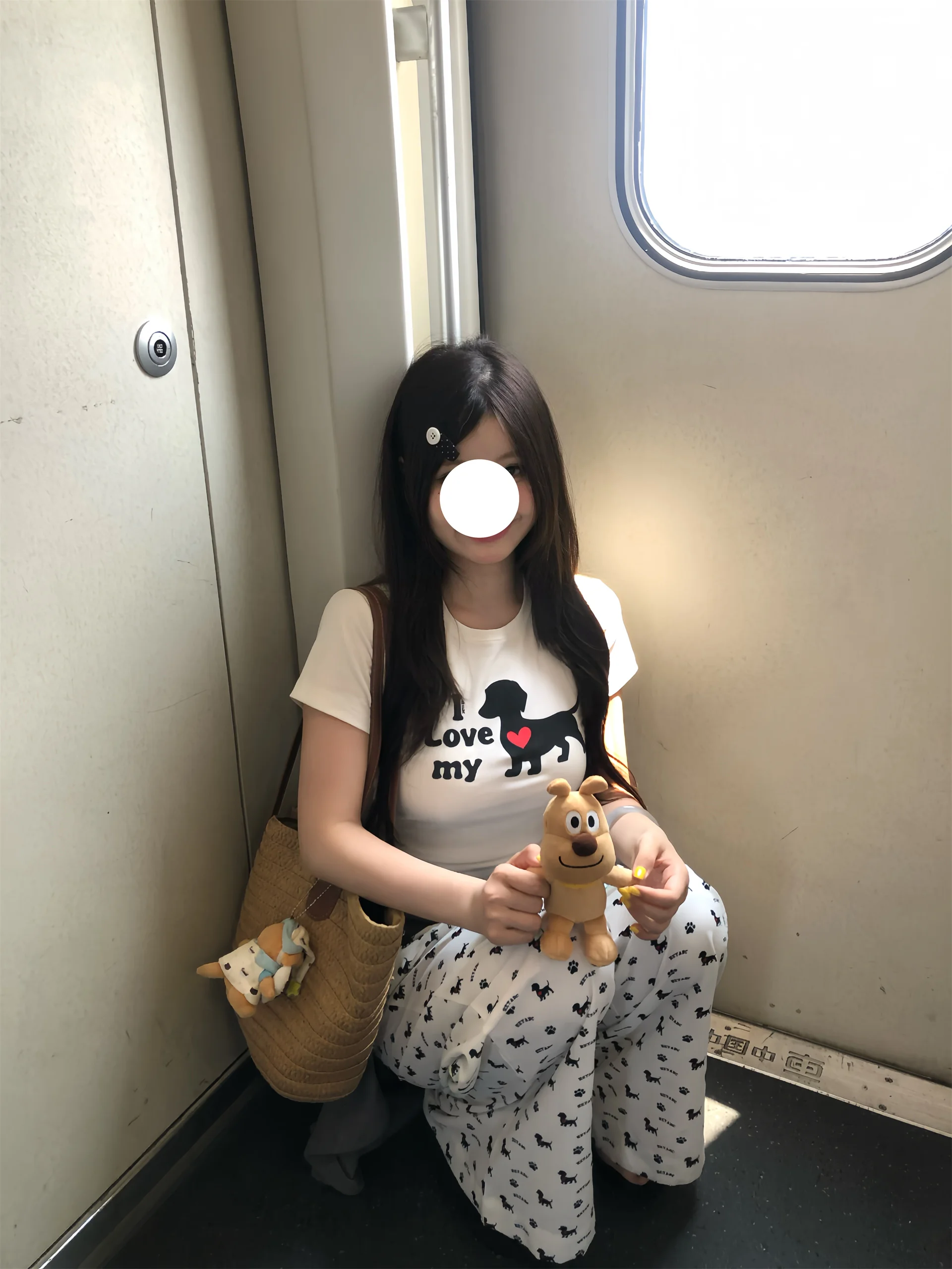 

Белые широкие брюки Fiti Sausage Dog для женщин, летние, струящиеся, свободные, длинные, спортивные, повседневные, для прогулок, с цветочным принтом, с высокой талией, прямые