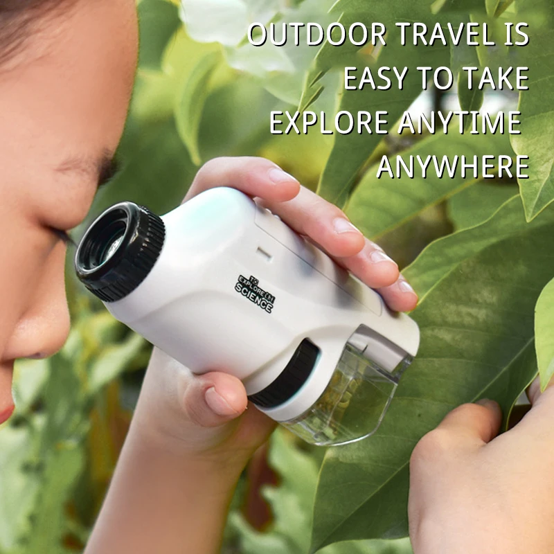 مجموعة مجسّرة جيب صغيرة محمولة للأطفال ، مجسّر مخبري بضوء LED ، أدوات تجربة علمية ، 60 إلى 120x #3