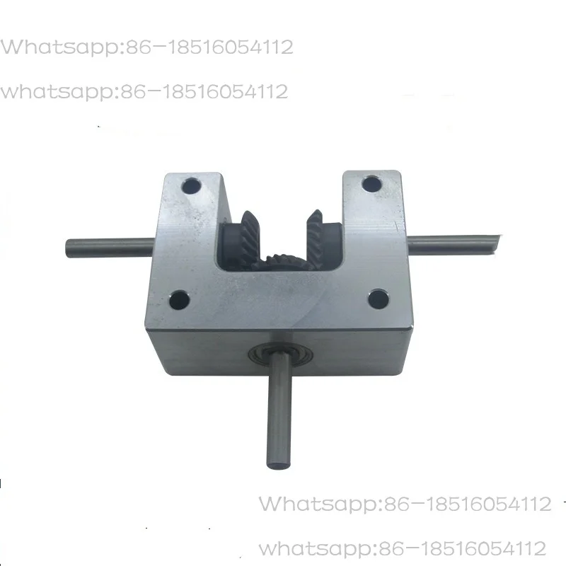differential-gearbox-small-angle-device-90°-1-1-helical-bevel-gear-shaft-6-axis-8-axis-10mm-dual-output-shaft-converter