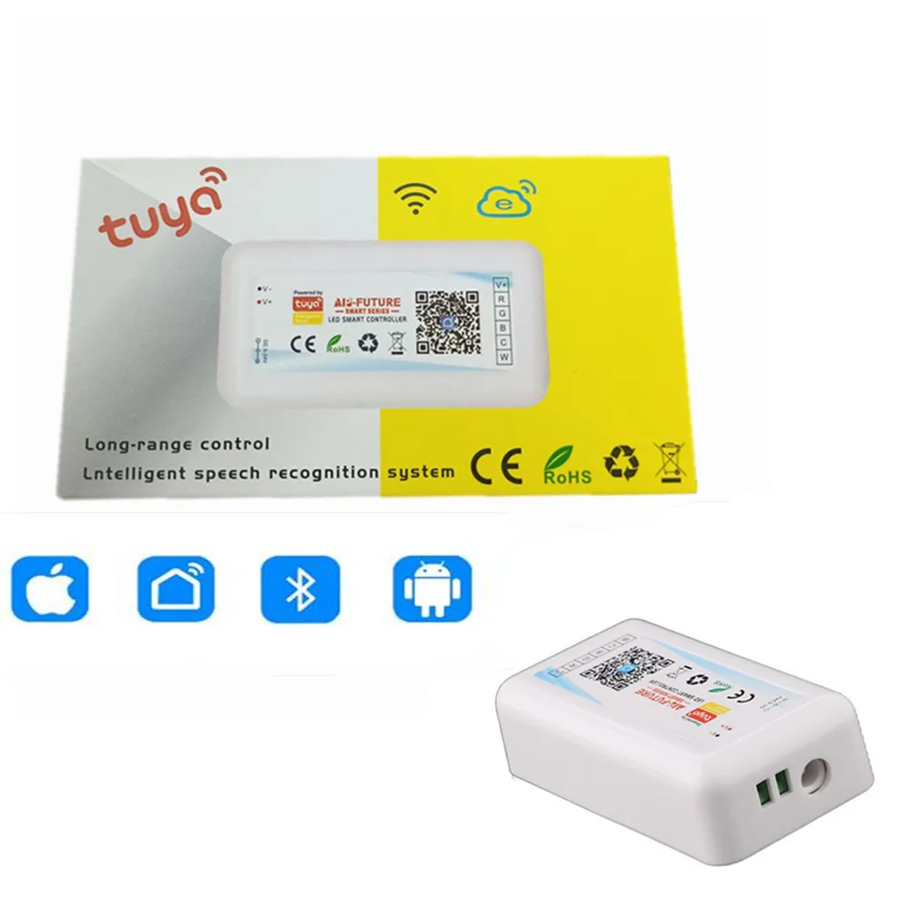 Tuya Smart Wifi Led Controller Single Color/CCT/RGB/RGBW/RGB+CCT LED Strip Dimmer APP Alexa Google Home Voice DC5-24V