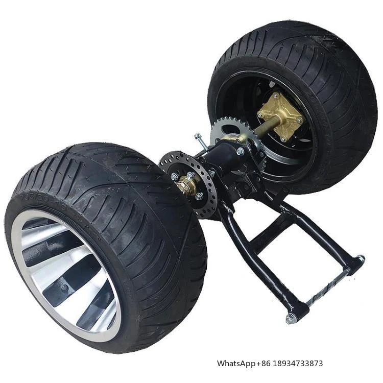DIY GO KART KARTING ATV UTV Buggy Foot Disc Rotor Brake Pump Caliper Sprocket Rear Axle Swingarms With 10 Inch Wheel Tires