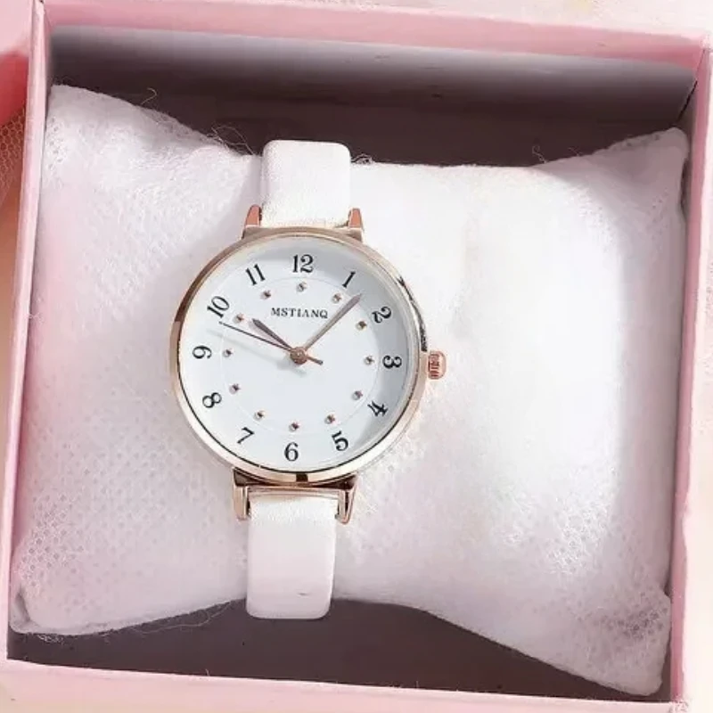 Jam tangan untuk wanita jam tangan Quartz modis sederhana jam tangan wanita jam tangan siswa jam tangan warna-warni seni klasik gaya Retro Reloj Mujer