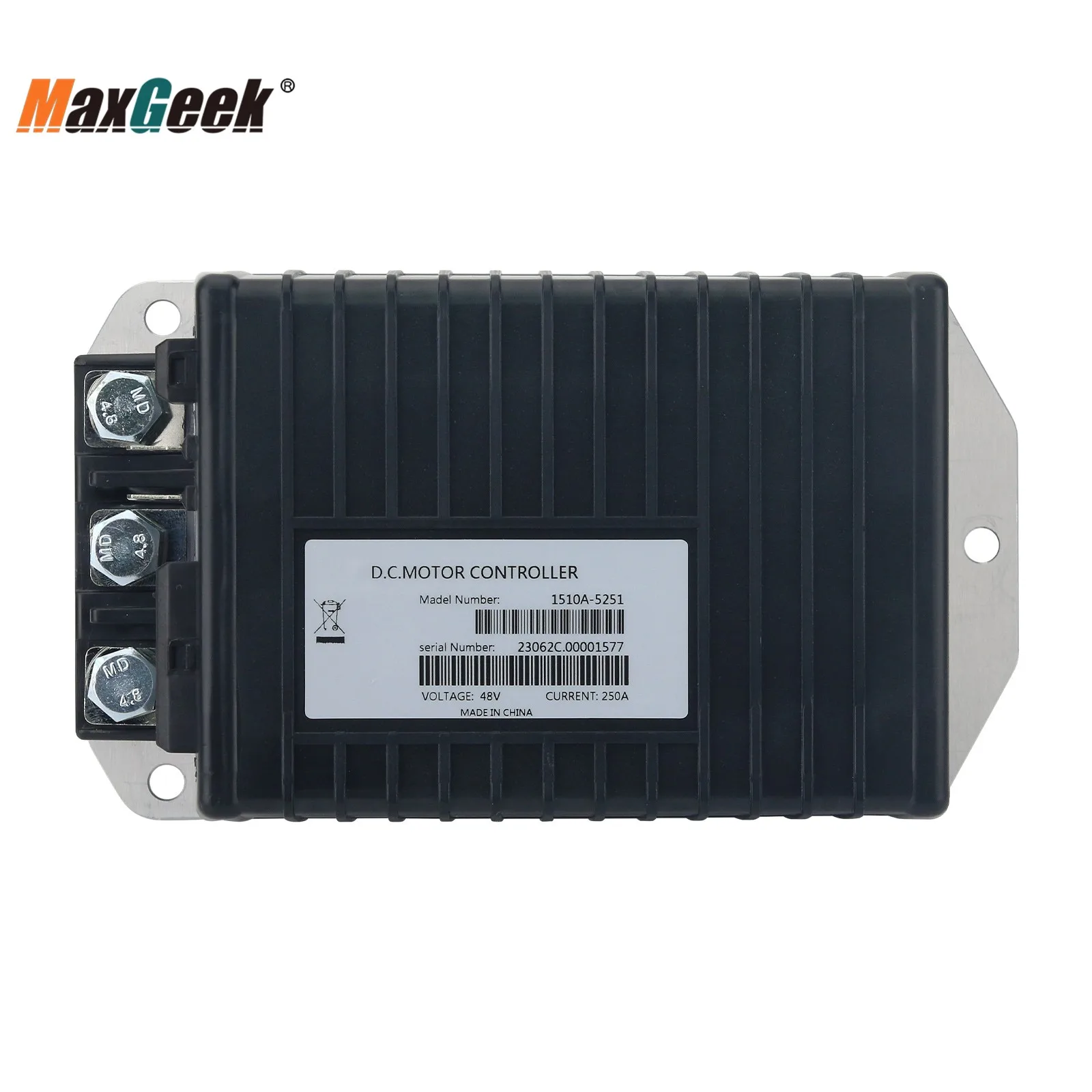 Maxgeek 1510A-5251 1510-5201 102806201 Programmable DC Motor Controller 48V 250A for Golf Carts and Small Utility Vehicles