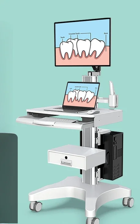 Therapeutic medical trolley Oral mobile trolley Dental mouth sweeping trolley