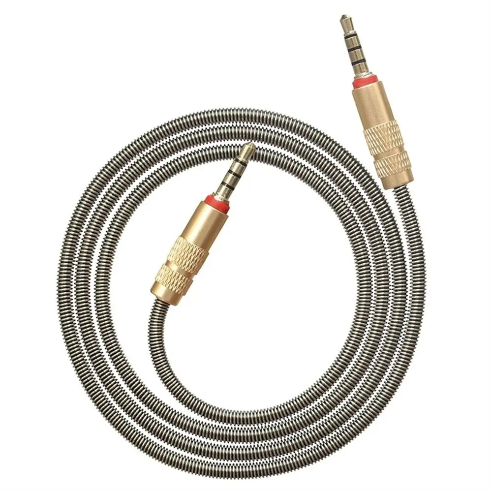 3.5mm Male to Male Headphone Extension Cord Stereo Cable Speaker Wire 4 Pole 3.5mm Audio Cable Audio Adapter Cord Car AUX Cable