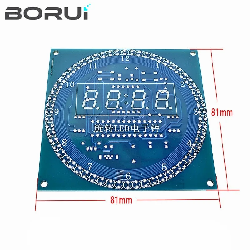 Obrotowy Alarm z wyświetlaczem LED zegar elektroniczny moduł wody lampa DIY zestaw kontroli temperatury światła DS1302 C8051 MCU STC15W408AS