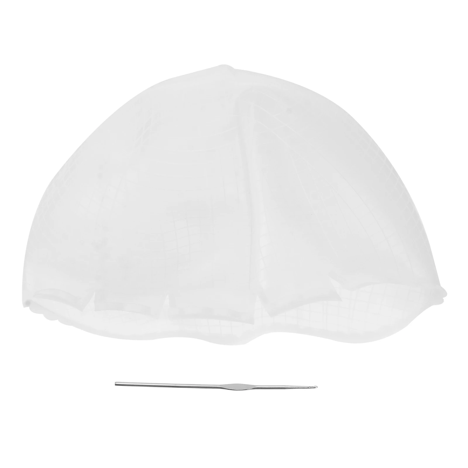 

Hair Coloring Cap Dyeing Tool Highlight Hat Adjustable Silicone Reusable Perforated Hair Dye Cap For DIY Fashion Salon Grade