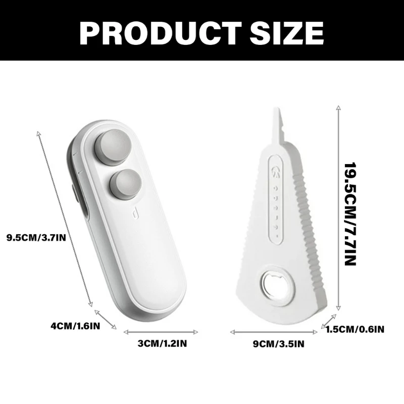 Scelleuse coupeur sacs, Rechargeable par USB, ouvre-bouteille, scelleuse sacs collation, adaptée à conservation