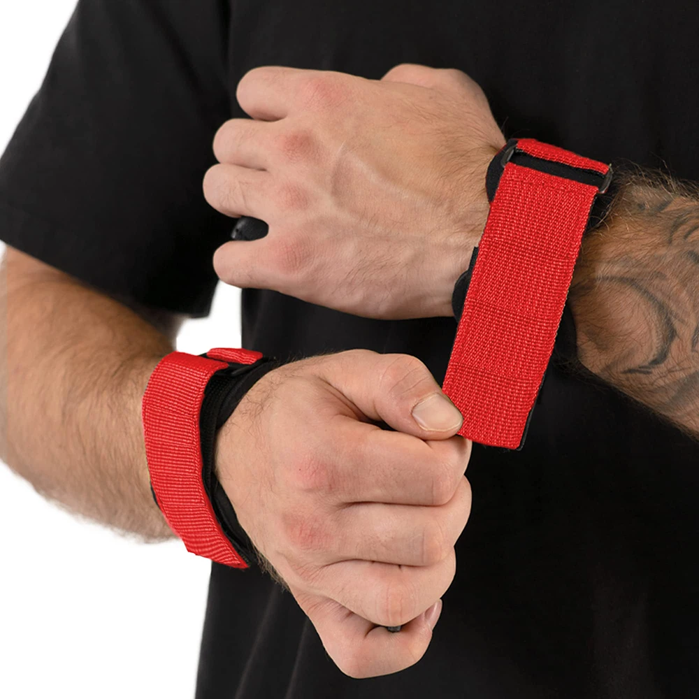 Weight Lifting Grips For Heavy Powerlifting Deadlifts Rows Pull Ups Neoprene Padded Wrist Wraps Support Rubber Gloves Gym Straps