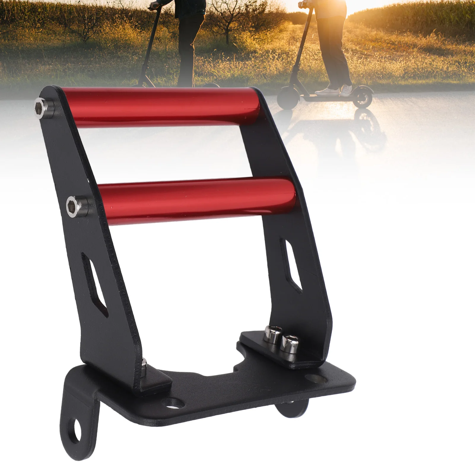 Scooter traseiro pé suporte liga de alumínio scooter elétrico alça traseira barra acessórios para kugoo m4 pro scooter barra alça traseira