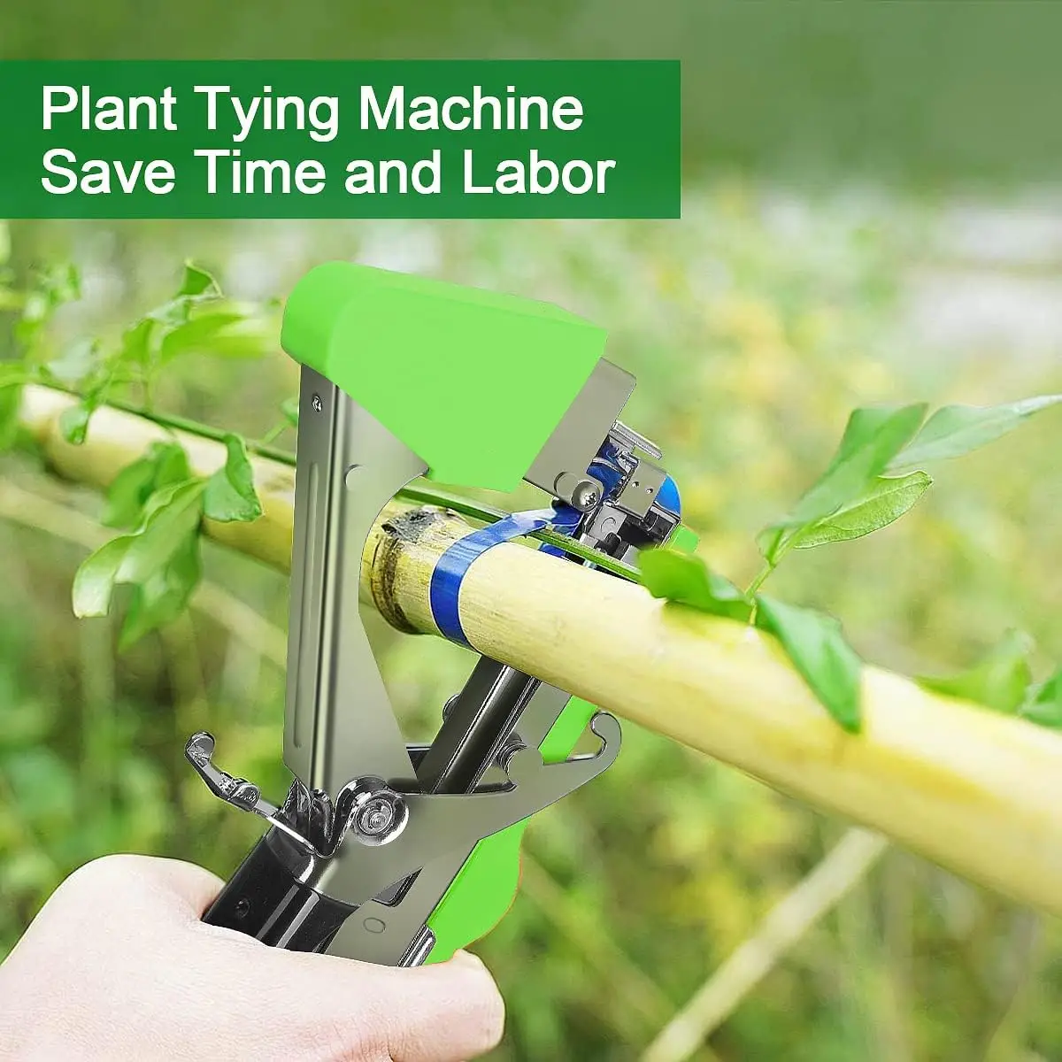 2025DIY Plant Tying Machine 20 Rolls Tapes 10000pcs Staples Replacement Blades (Green) Grapes Tomatoes Vining Vegetables