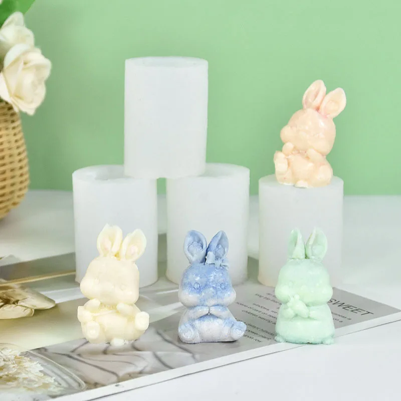 

Easter Cute Rabbit Silicone Mold Kitchen DIY Chocolate Baking Mould Handmade Soap Resin Mold Cake Decorating Tools for Easter