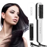 Plancha de pelo profesional 2 en 1 Steampod Nano Spray, cuidado de belleza, plancha de pelo iónica de vapor caliente, cepillo de peine estilizador