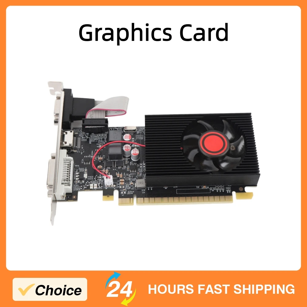 Desktop Graphics Card GT610 1GB DDR3 64 bit PCI Express 2.0 16X 500MHz 600MHz Graphics Video Card for Win 7 8 10 11 Vista Linux